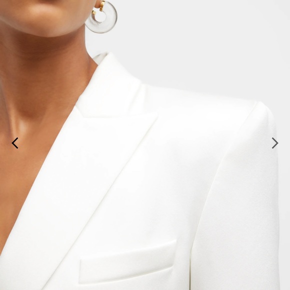 Parker Strong-Shoulder Double-Breasted Crop Blazer - Picture 4 of 7